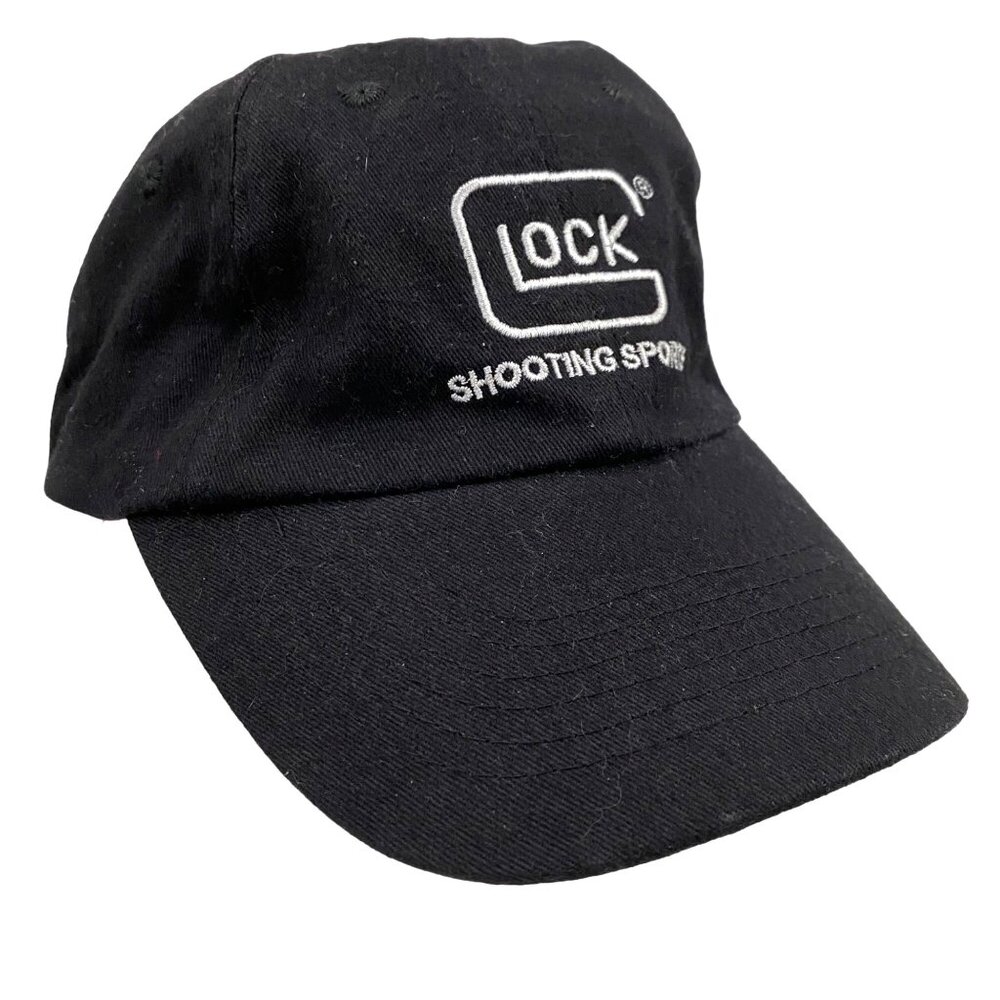 Glock Shooting Sports Black Embroidered Strapback Hat Cap Adjustable 100% Cotton